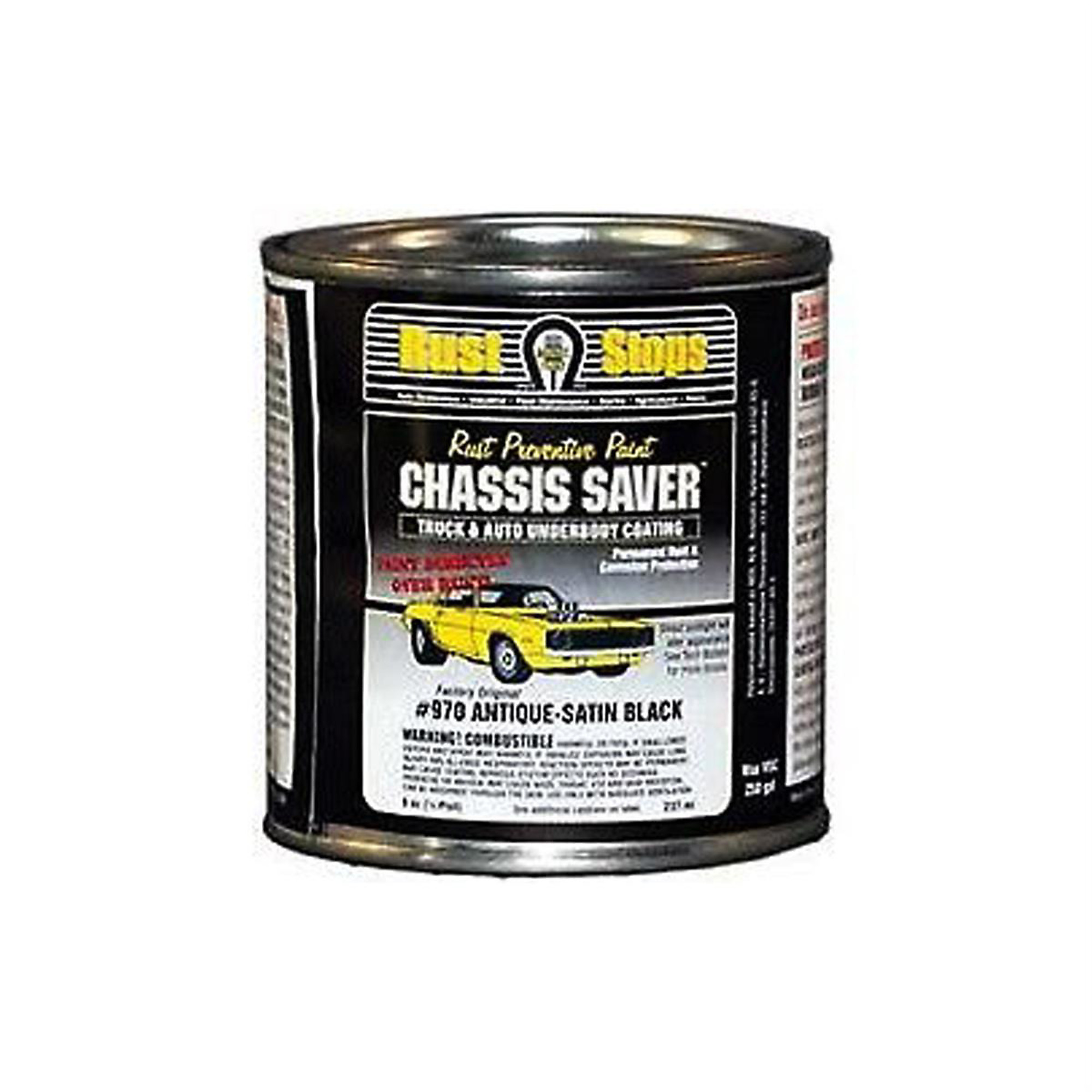 Magnet Paint & Shellac Chassis Saver — Satin Black, 8 Oz., Rust-Resistant, Model# MPCUCP970-16